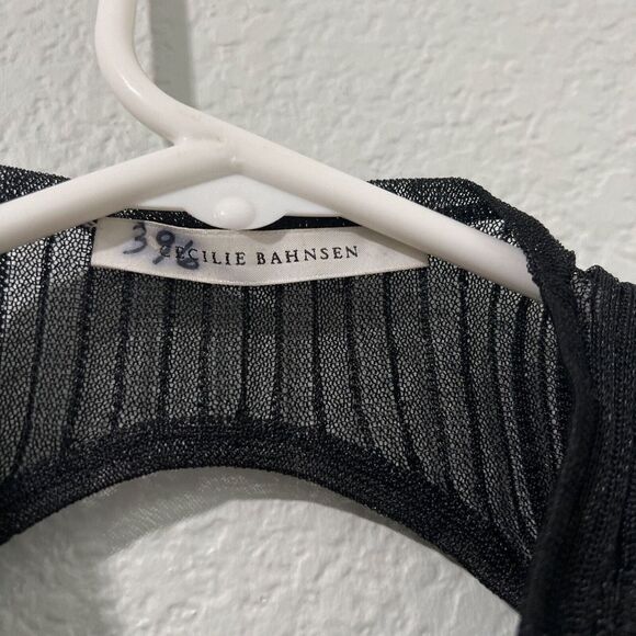 Cecile Bahnsen Mesh Felicia Open Back Long Sleeve Top Size XS/S Avant-garde - Picture 2 of 4